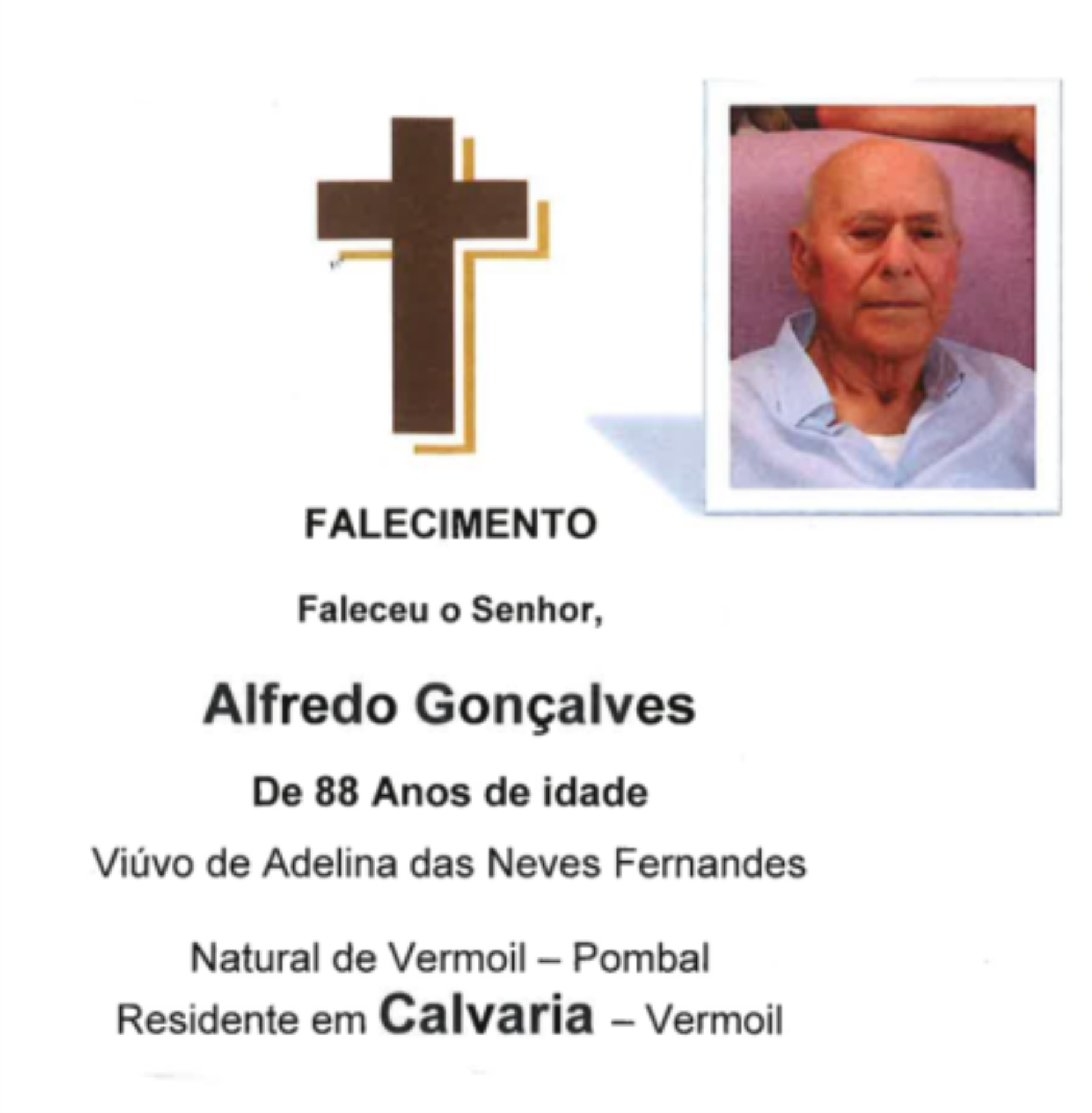 03-09-20 - Alfredo Gonçalves - Calvaria