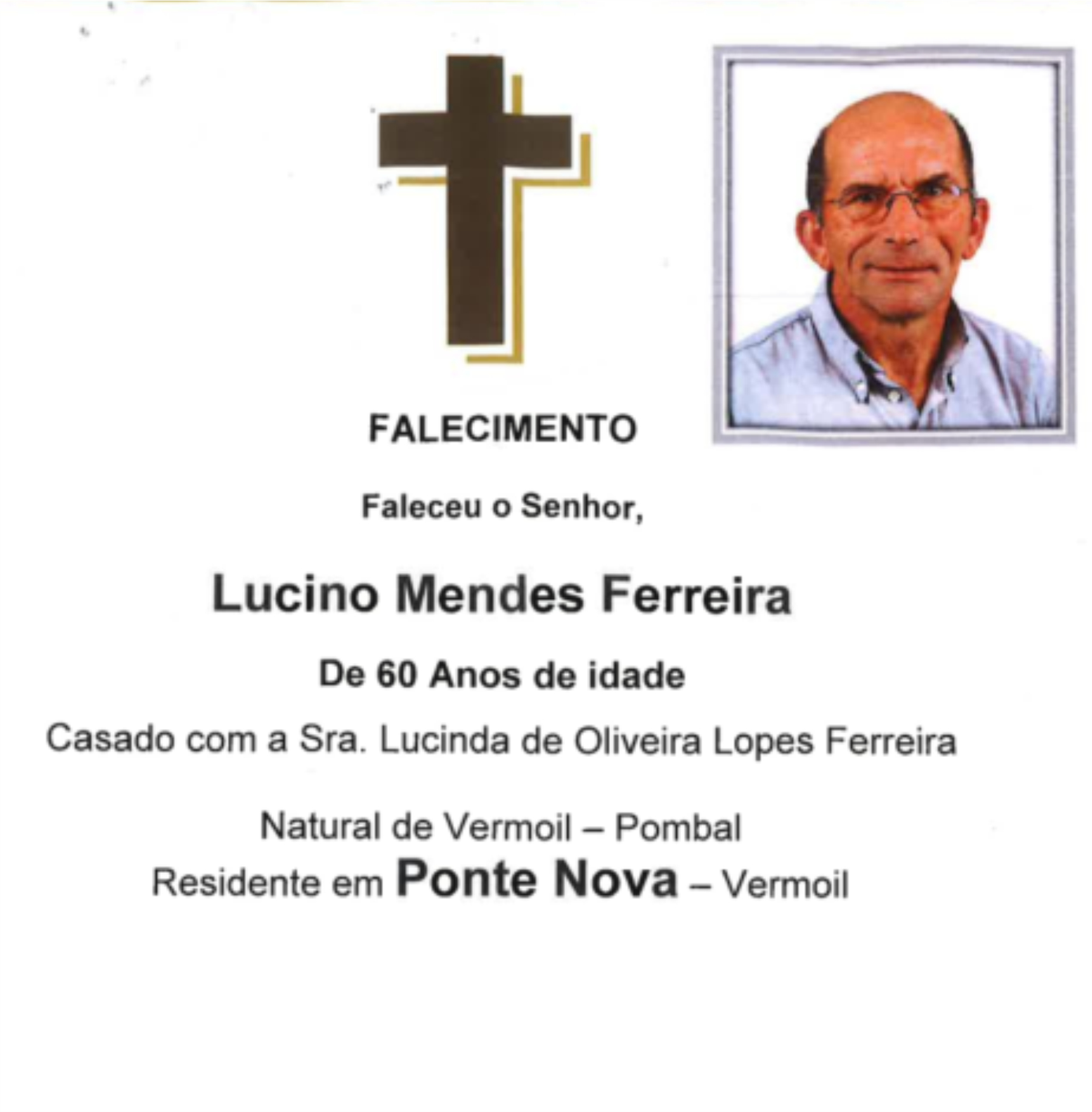 16-04-20 - Lucino Mendes Ferreira - Ponte Nova